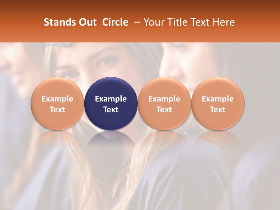 A Group Of Young Women In Graduation Gowns PowerPoint Template