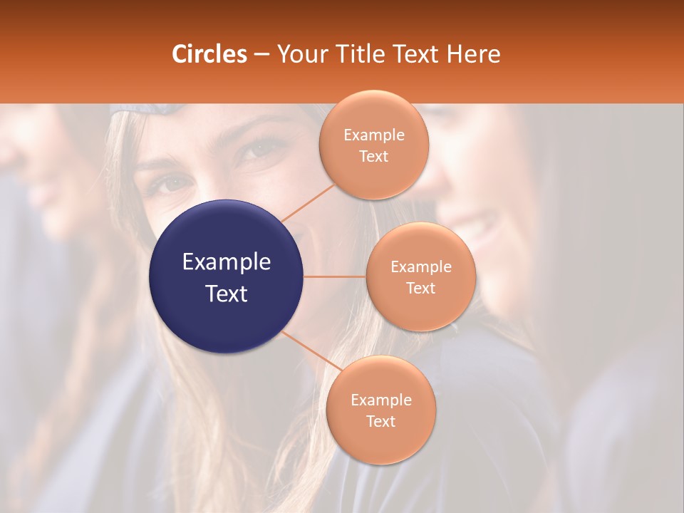 A Group Of Young Women In Graduation Gowns PowerPoint Template