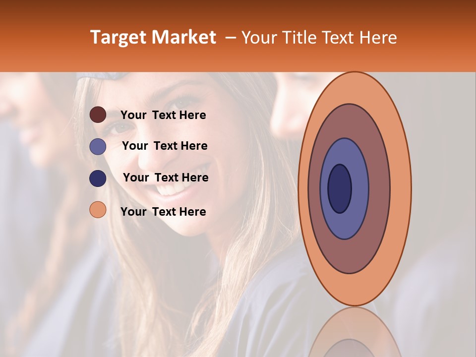 A Group Of Young Women In Graduation Gowns PowerPoint Template