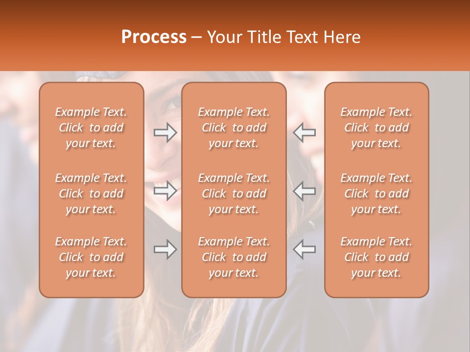 A Group Of Young Women In Graduation Gowns PowerPoint Template