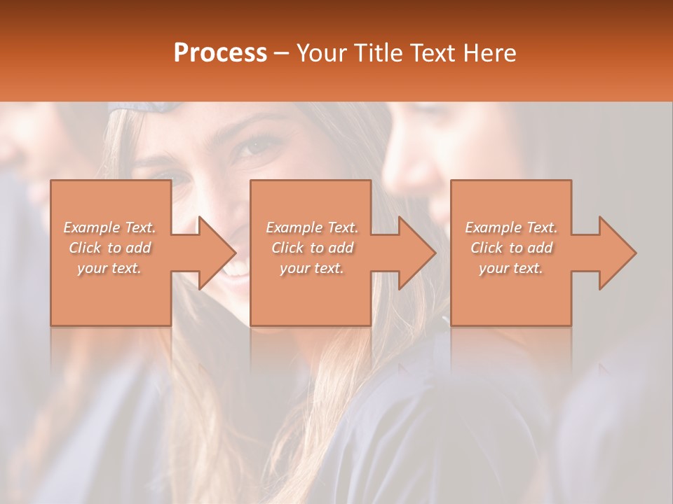 A Group Of Young Women In Graduation Gowns PowerPoint Template