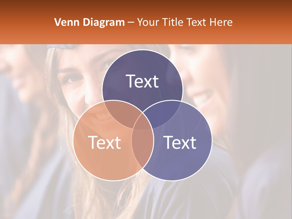 A Group Of Young Women In Graduation Gowns PowerPoint Template