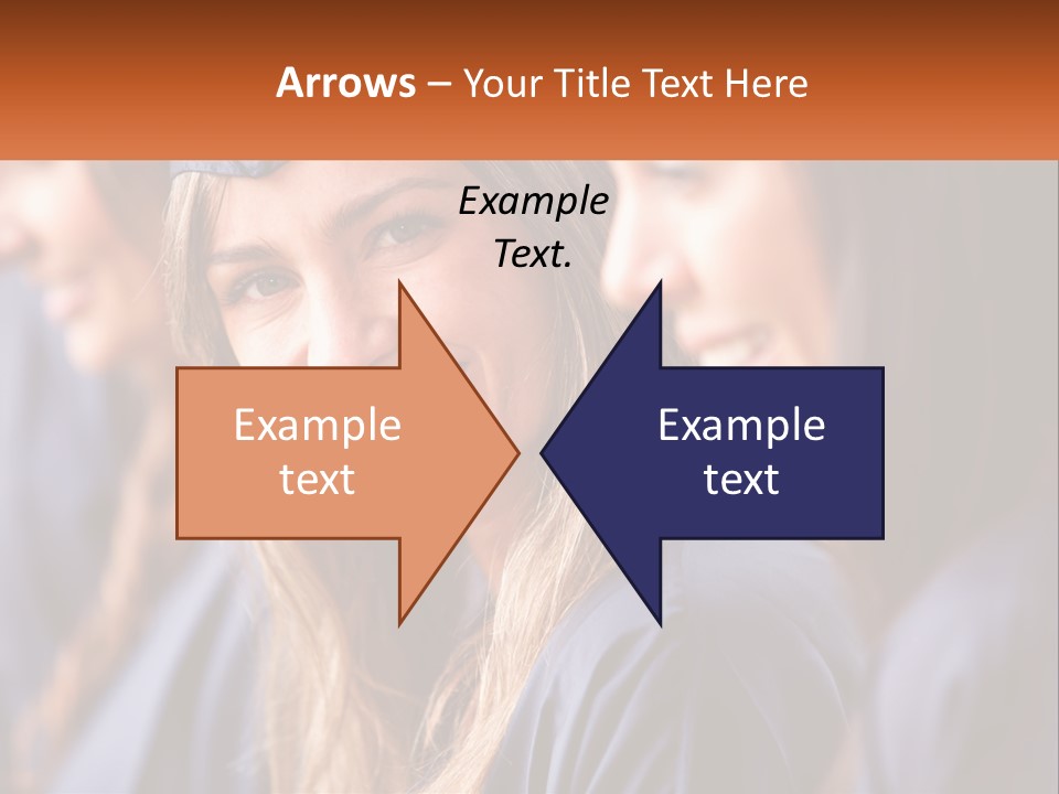 A Group Of Young Women In Graduation Gowns PowerPoint Template