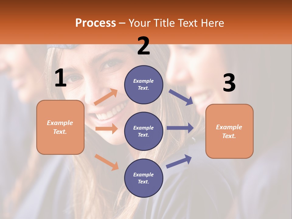 A Group Of Young Women In Graduation Gowns PowerPoint Template