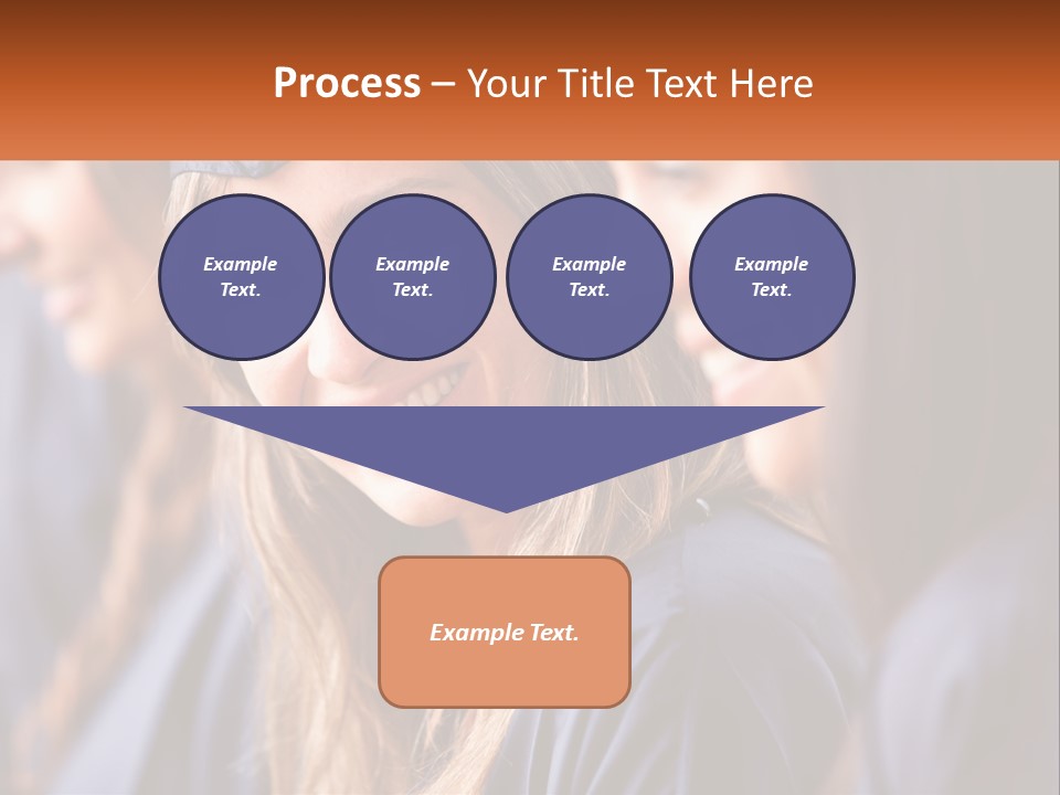 A Group Of Young Women In Graduation Gowns PowerPoint Template