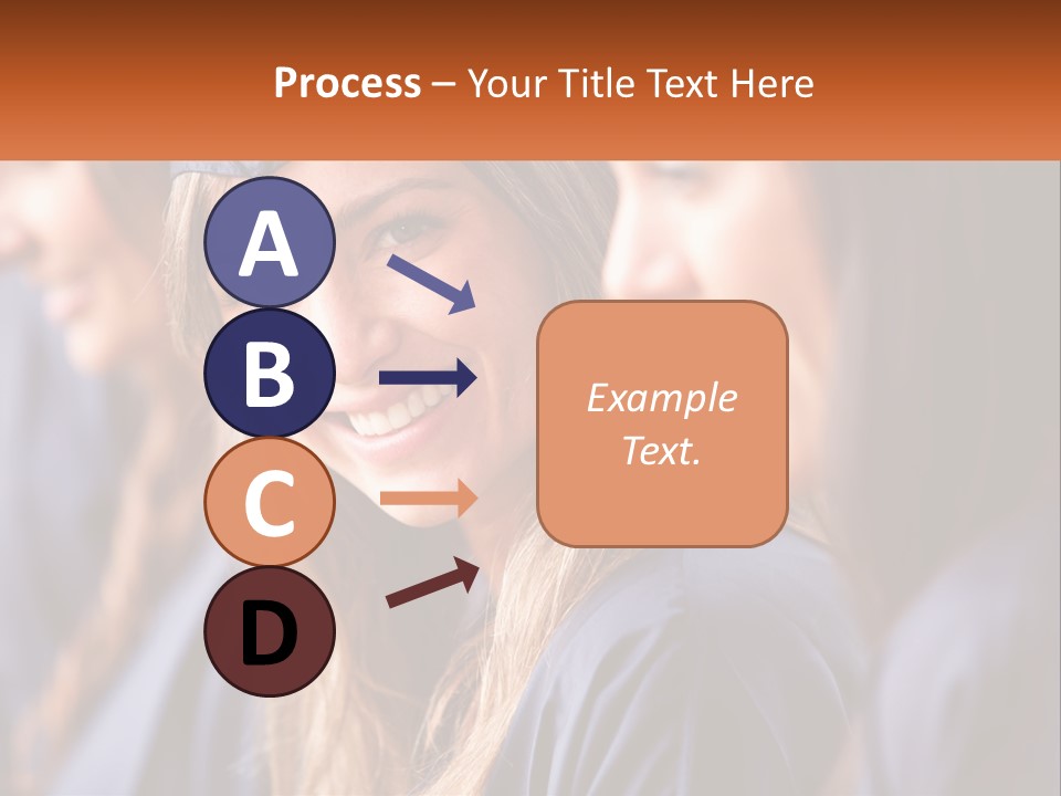 A Group Of Young Women In Graduation Gowns PowerPoint Template