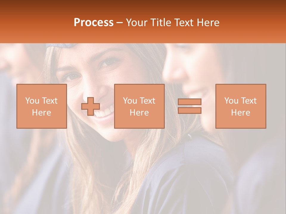 A Group Of Young Women In Graduation Gowns PowerPoint Template