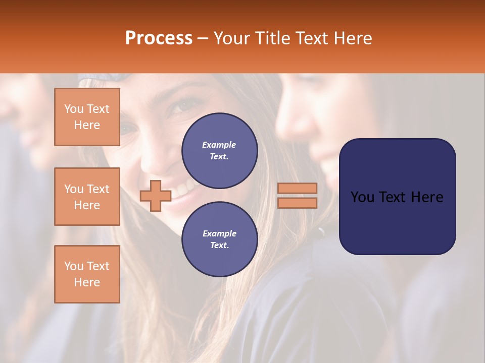 A Group Of Young Women In Graduation Gowns PowerPoint Template