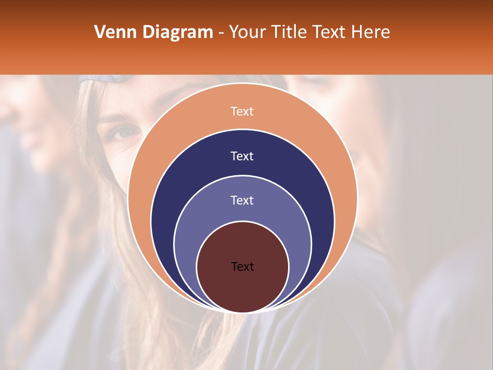 A Group Of Young Women In Graduation Gowns PowerPoint Template