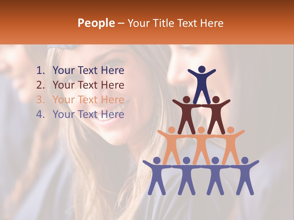 A Group Of Young Women In Graduation Gowns PowerPoint Template