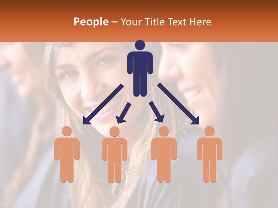 A Group Of Young Women In Graduation Gowns PowerPoint Template