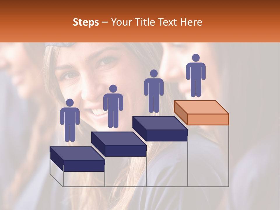 A Group Of Young Women In Graduation Gowns PowerPoint Template