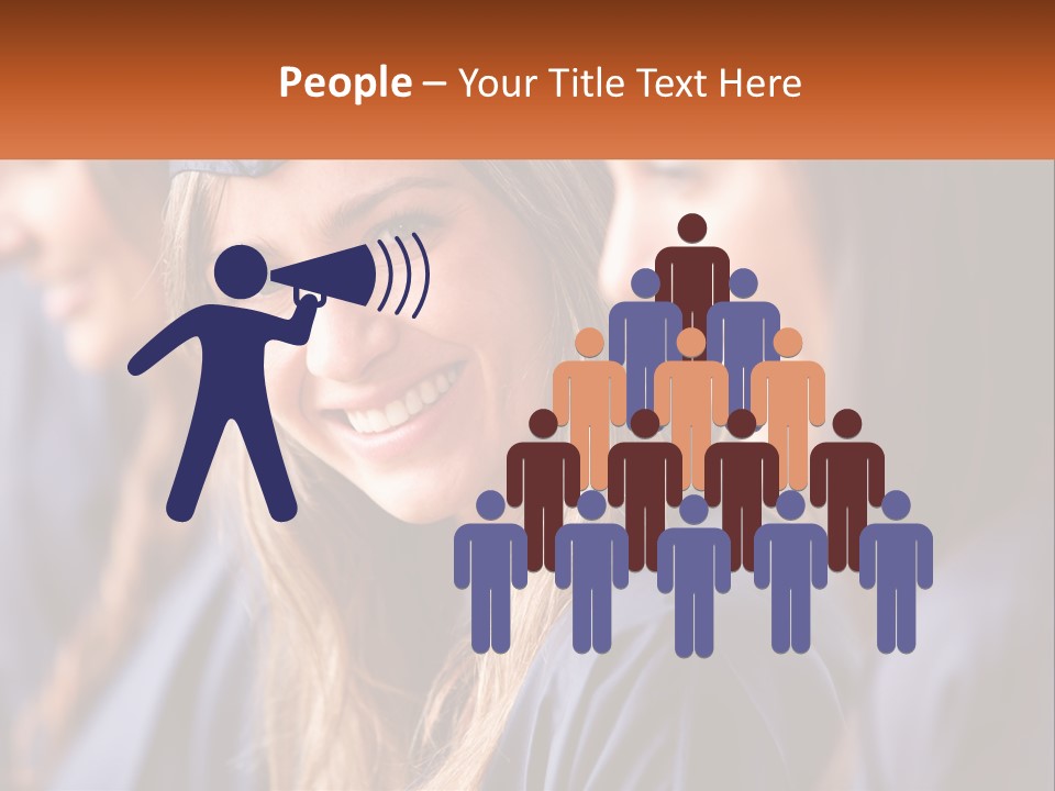 A Group Of Young Women In Graduation Gowns PowerPoint Template