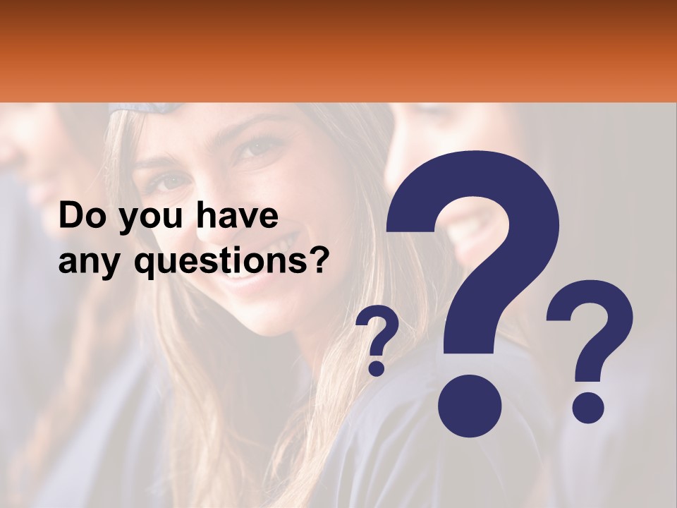 A Group Of Young Women In Graduation Gowns PowerPoint Template