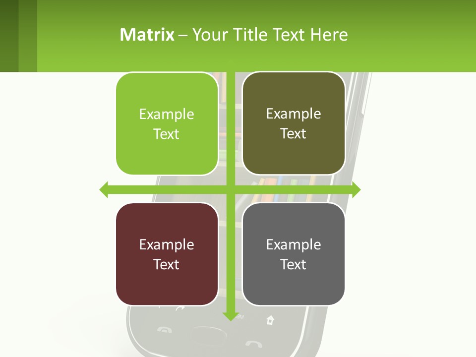 A Cell Phone With A Book Shelf On It PowerPoint Template