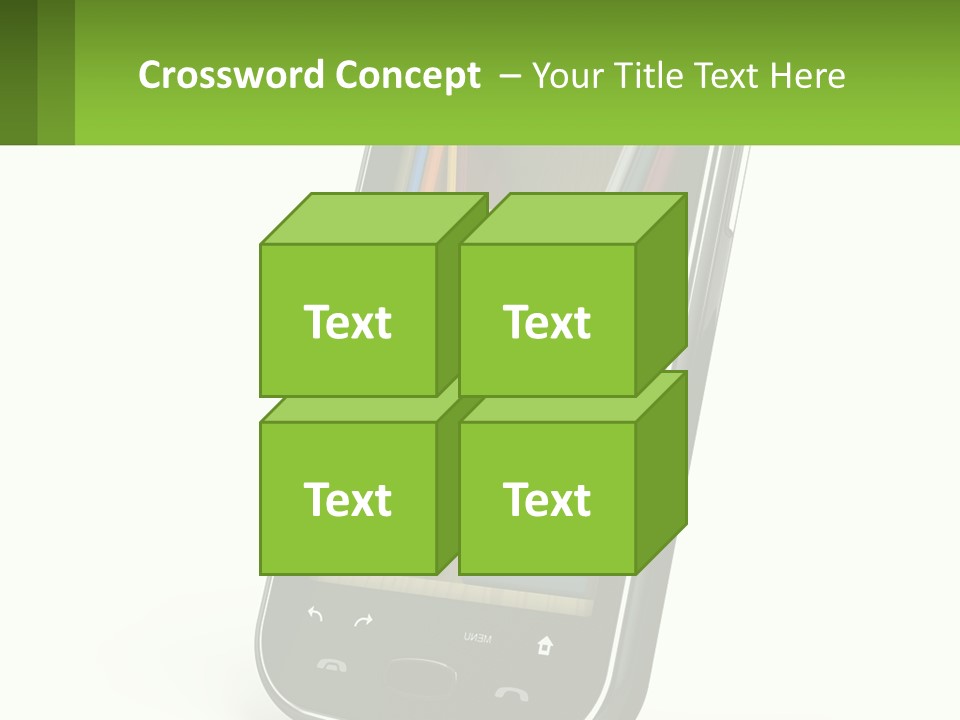 A Cell Phone With A Book Shelf On It PowerPoint Template