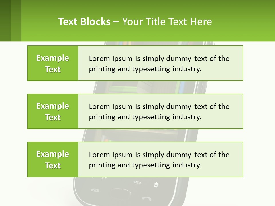 A Cell Phone With A Book Shelf On It PowerPoint Template