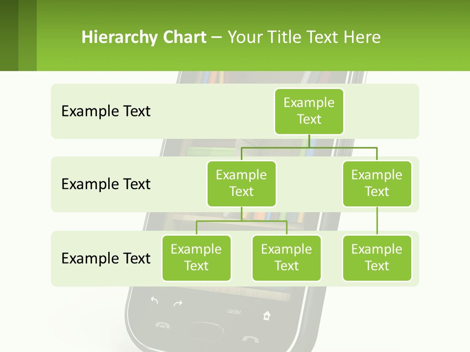 A Cell Phone With A Book Shelf On It PowerPoint Template