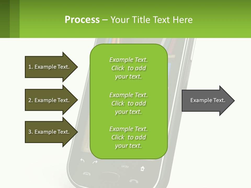 A Cell Phone With A Book Shelf On It PowerPoint Template