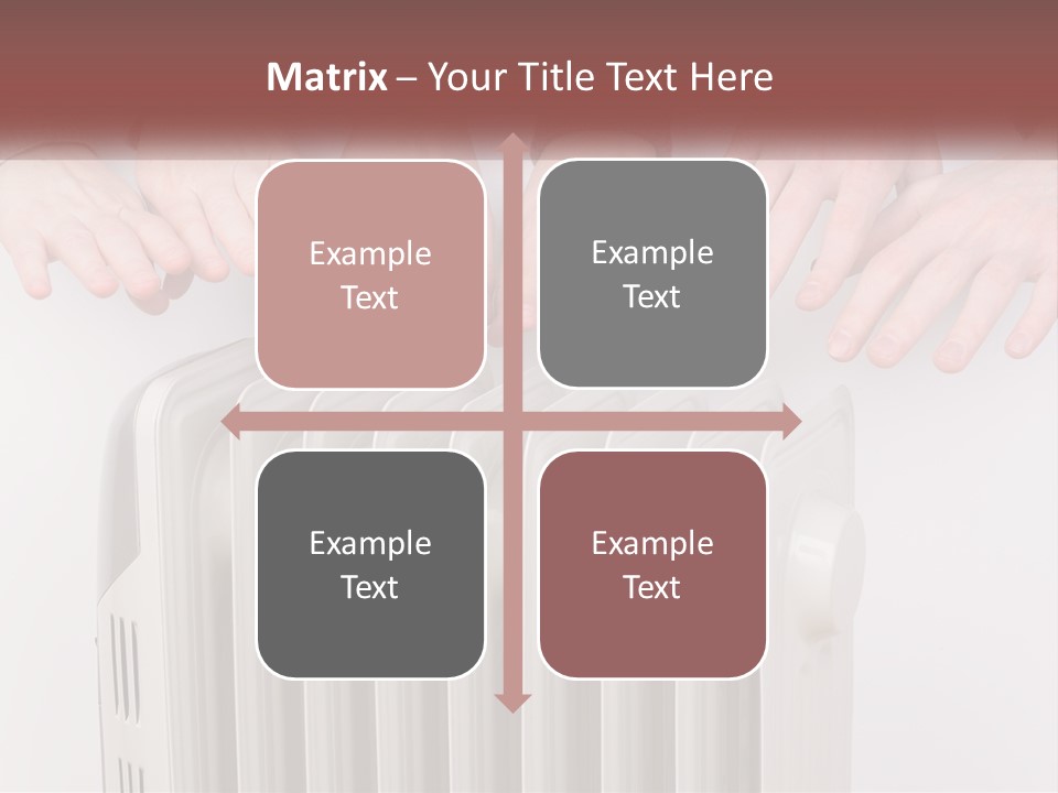 A Group Of People With Their Hands On A Radiator PowerPoint Template