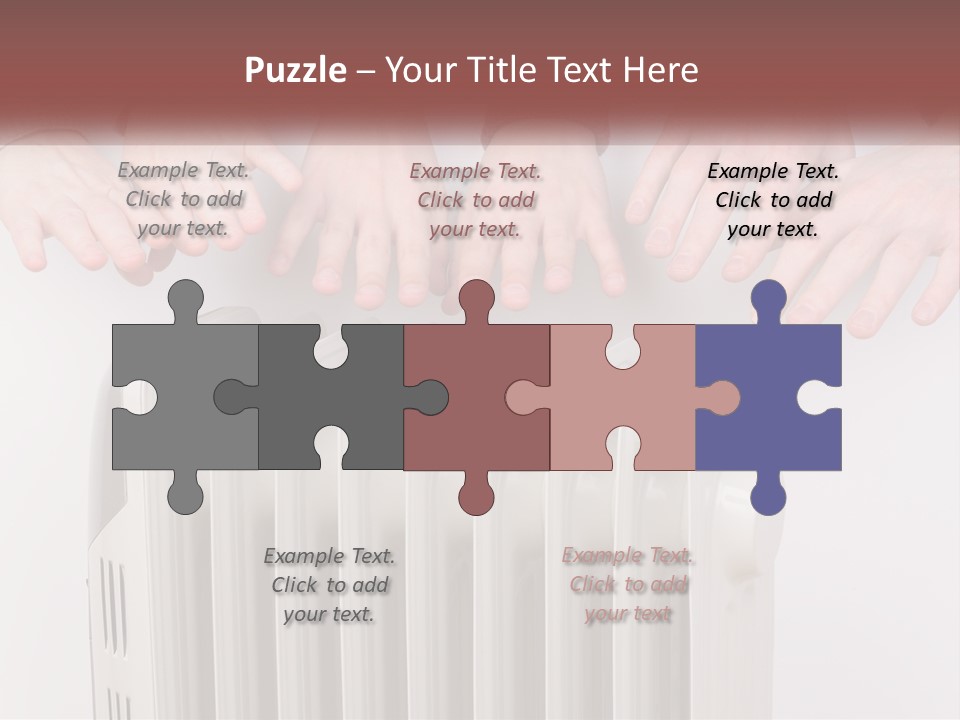 A Group Of People With Their Hands On A Radiator PowerPoint Template