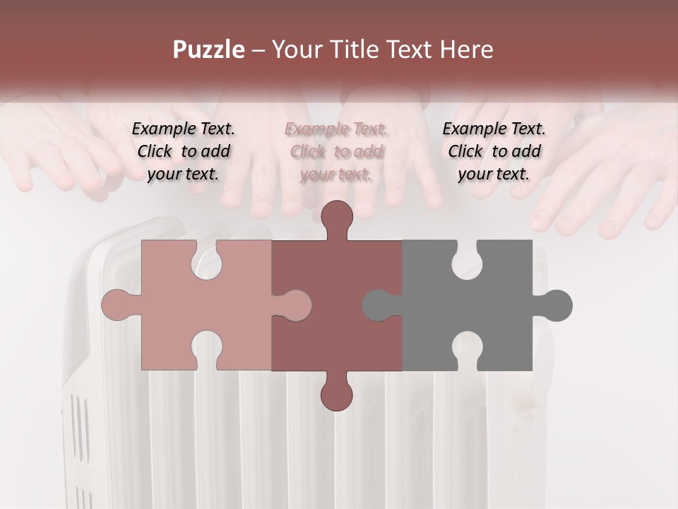 A Group Of People With Their Hands On A Radiator PowerPoint Template