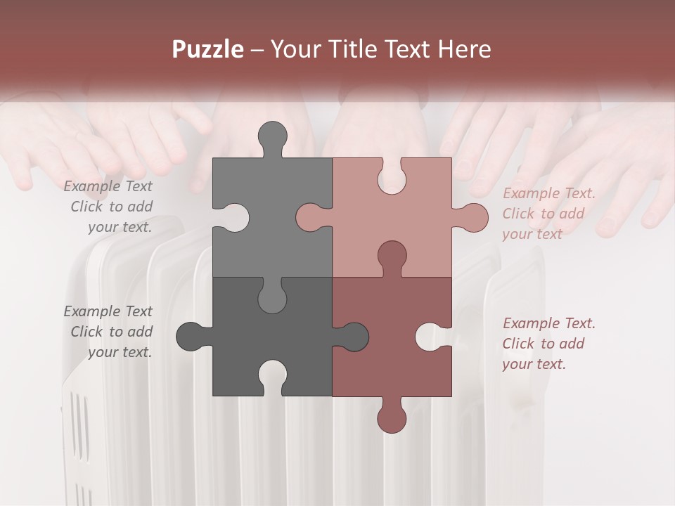 A Group Of People With Their Hands On A Radiator PowerPoint Template