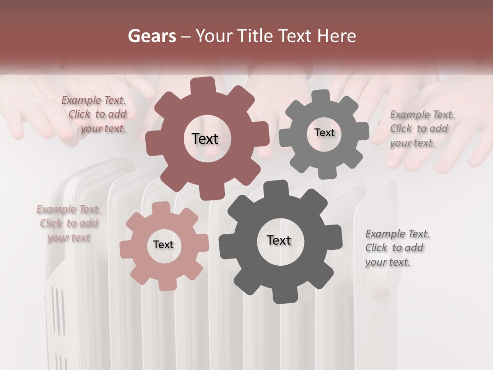 A Group Of People With Their Hands On A Radiator PowerPoint Template