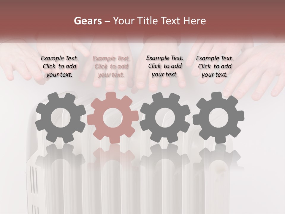A Group Of People With Their Hands On A Radiator PowerPoint Template