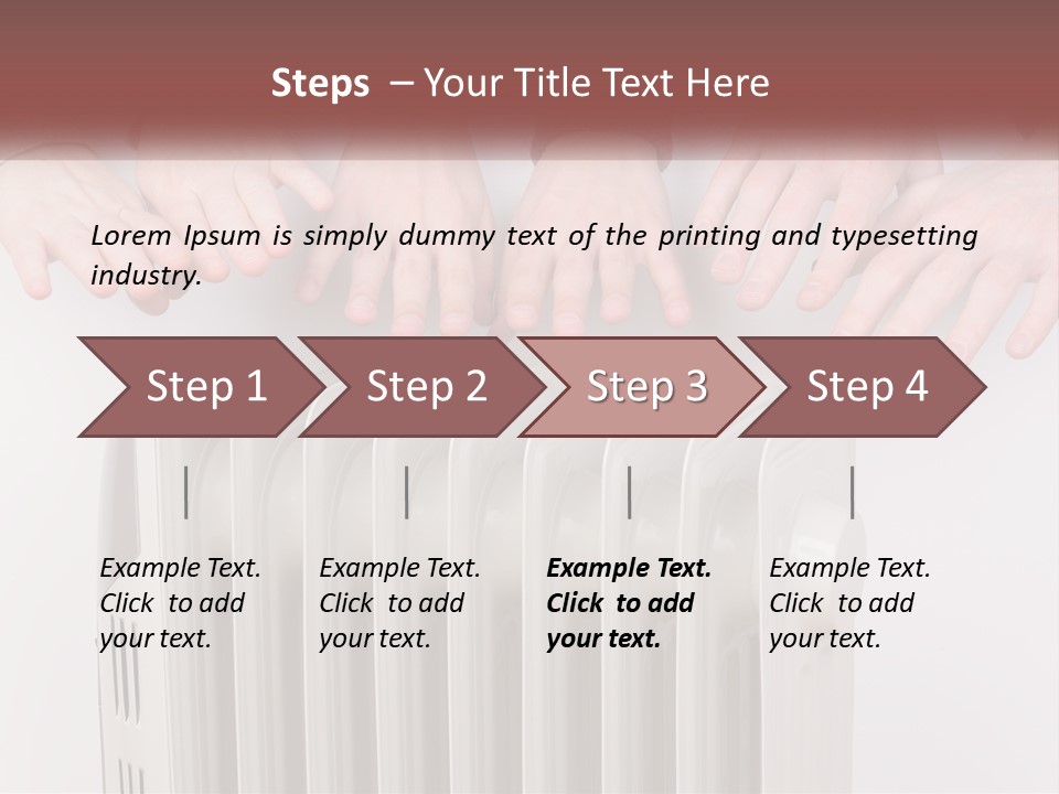 A Group Of People With Their Hands On A Radiator PowerPoint Template