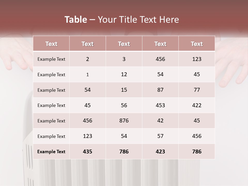 A Group Of People With Their Hands On A Radiator PowerPoint Template