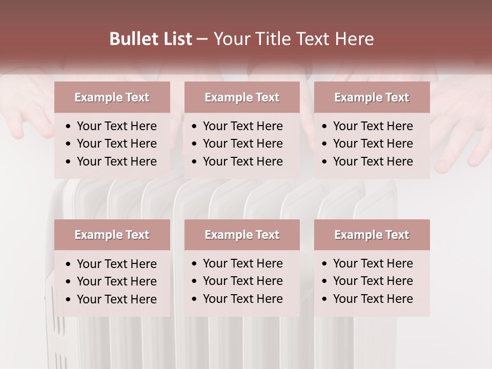 A Group Of People With Their Hands On A Radiator PowerPoint Template
