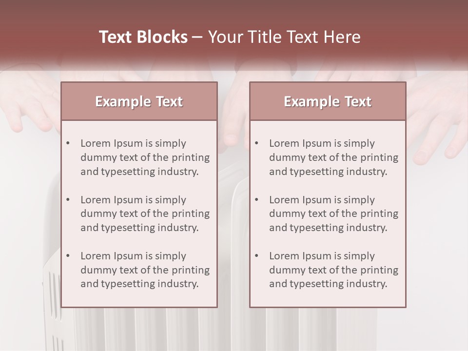 A Group Of People With Their Hands On A Radiator PowerPoint Template