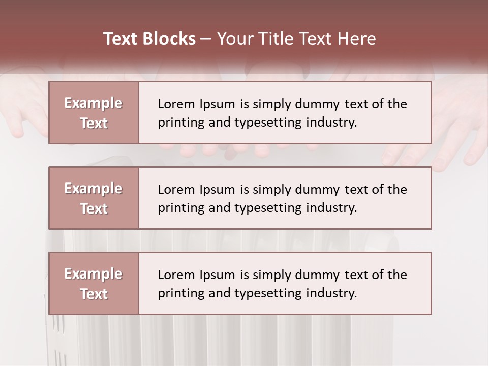 A Group Of People With Their Hands On A Radiator PowerPoint Template