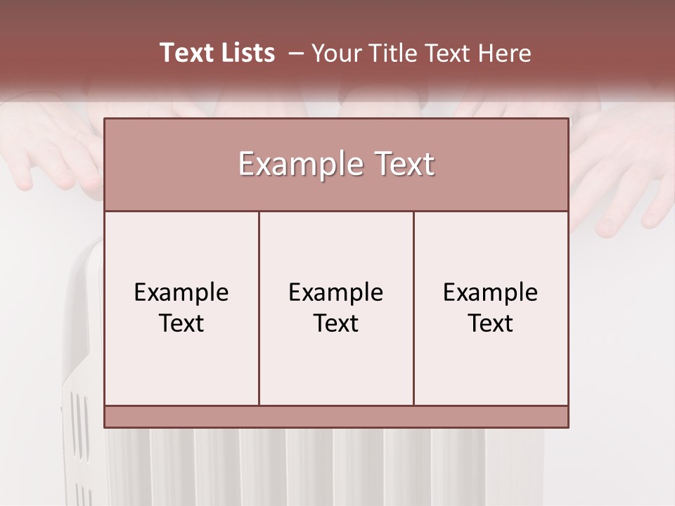A Group Of People With Their Hands On A Radiator PowerPoint Template