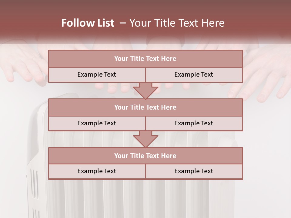 A Group Of People With Their Hands On A Radiator PowerPoint Template