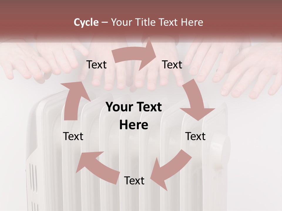 A Group Of People With Their Hands On A Radiator PowerPoint Template