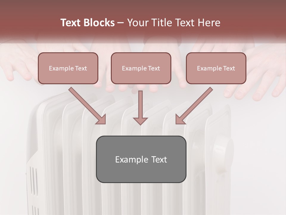 A Group Of People With Their Hands On A Radiator PowerPoint Template