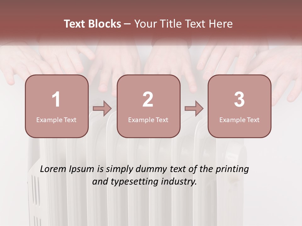 A Group Of People With Their Hands On A Radiator PowerPoint Template
