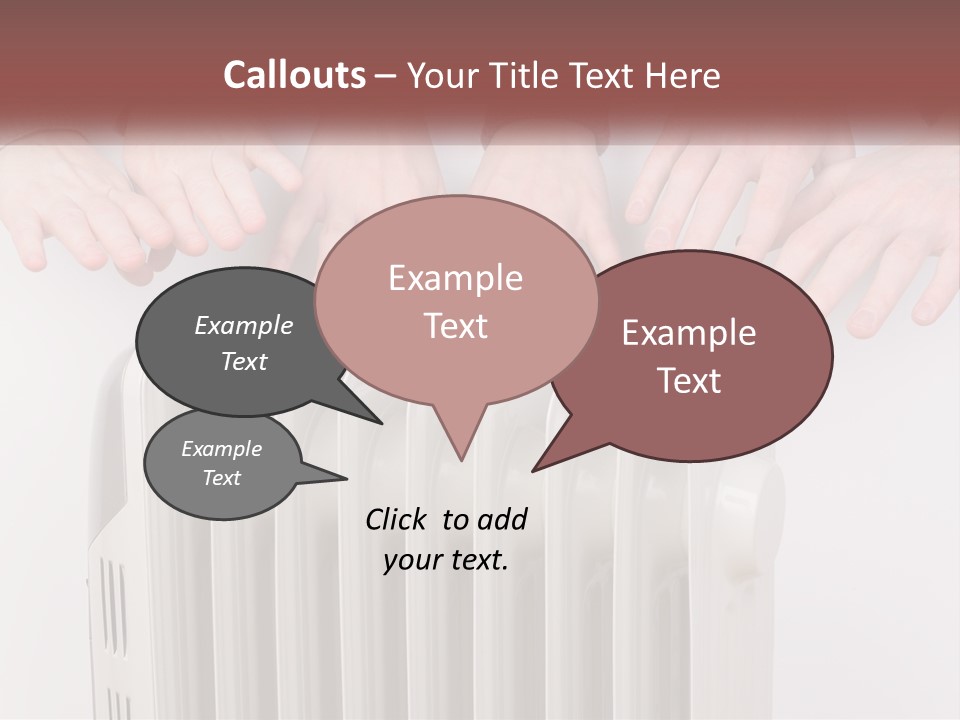 A Group Of People With Their Hands On A Radiator PowerPoint Template