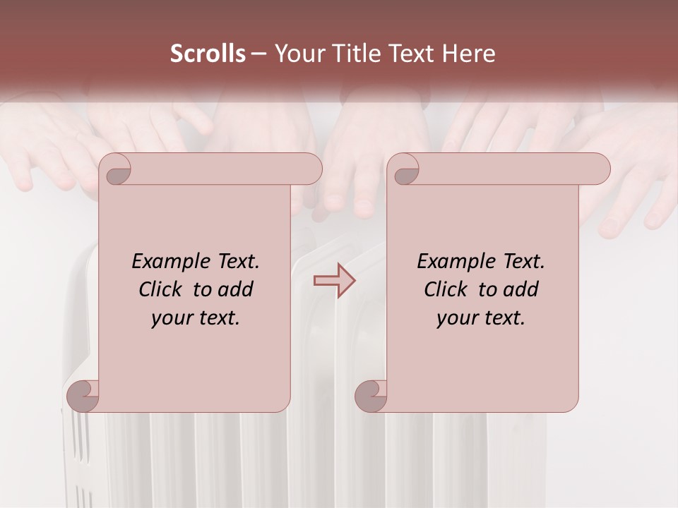 A Group Of People With Their Hands On A Radiator PowerPoint Template
