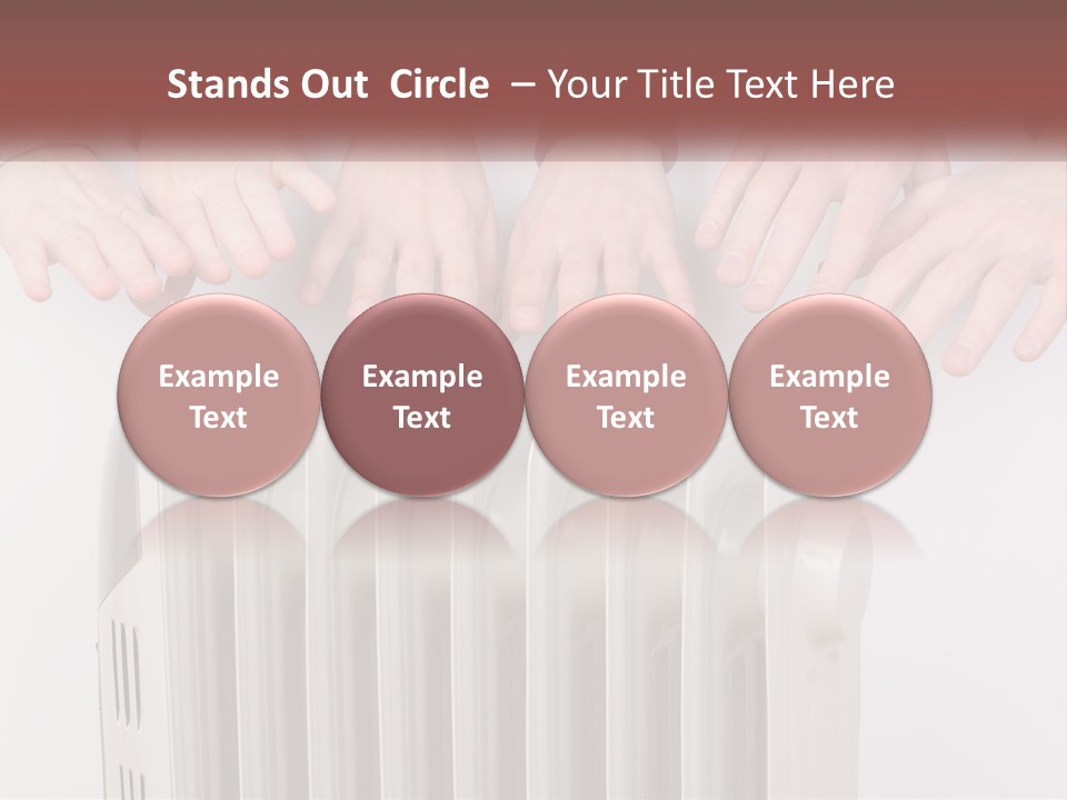 A Group Of People With Their Hands On A Radiator PowerPoint Template
