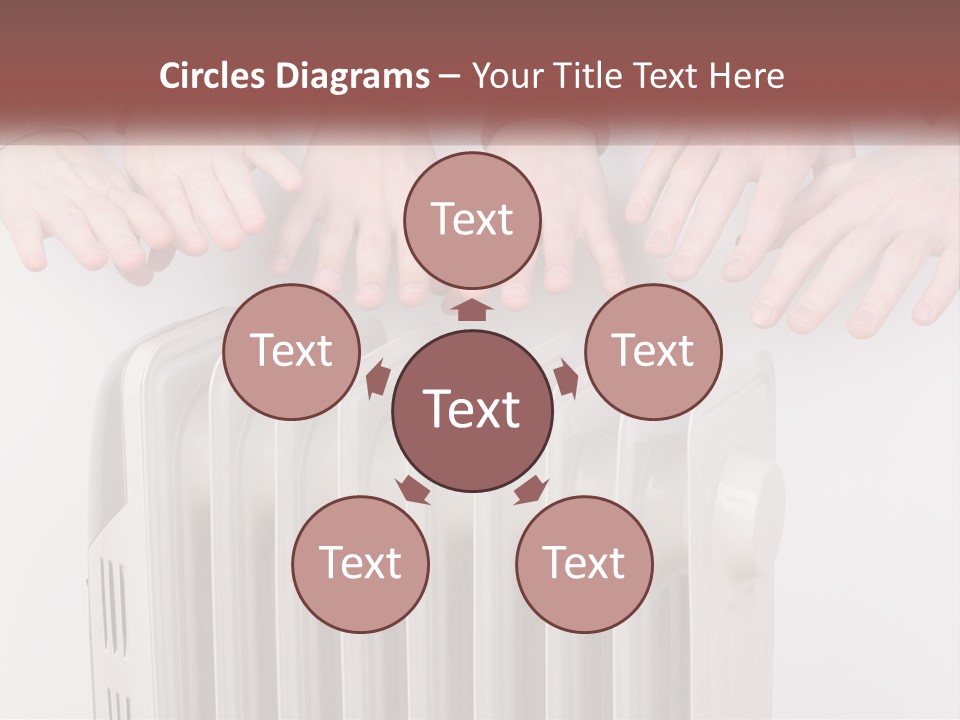 A Group Of People With Their Hands On A Radiator PowerPoint Template