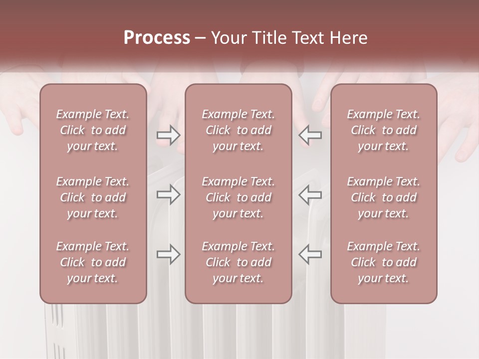 A Group Of People With Their Hands On A Radiator PowerPoint Template