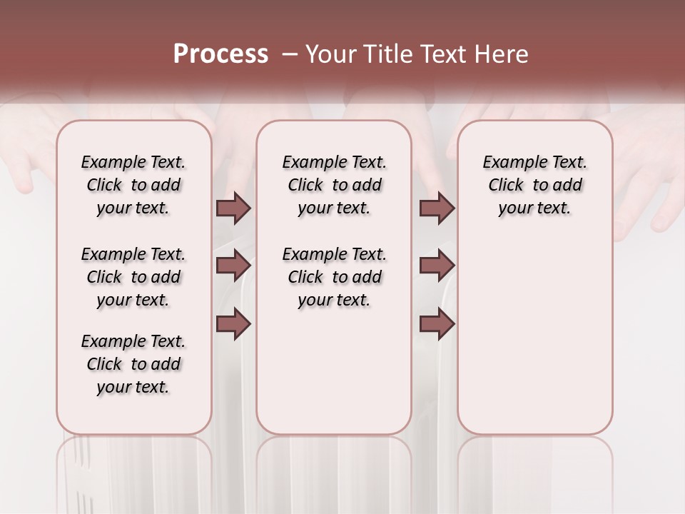 A Group Of People With Their Hands On A Radiator PowerPoint Template
