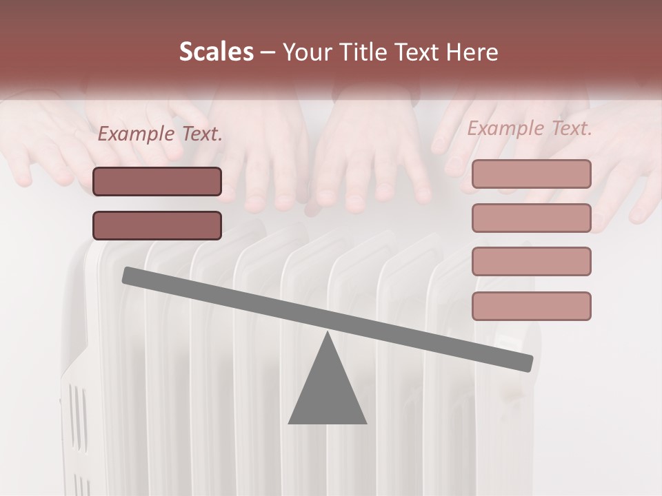 A Group Of People With Their Hands On A Radiator PowerPoint Template