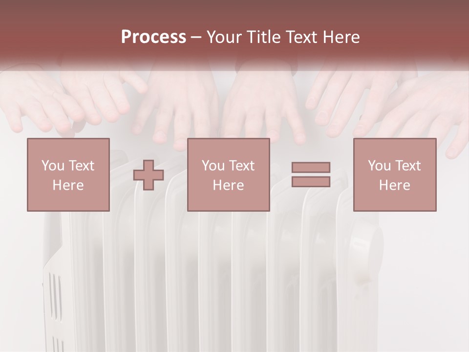 A Group Of People With Their Hands On A Radiator PowerPoint Template