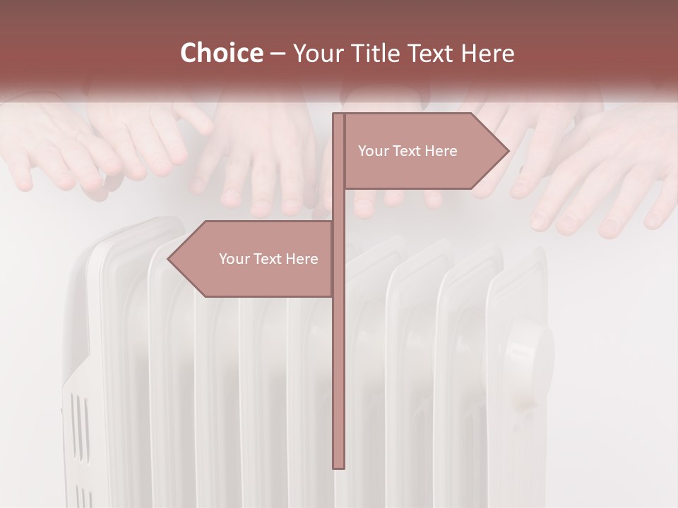 A Group Of People With Their Hands On A Radiator PowerPoint Template