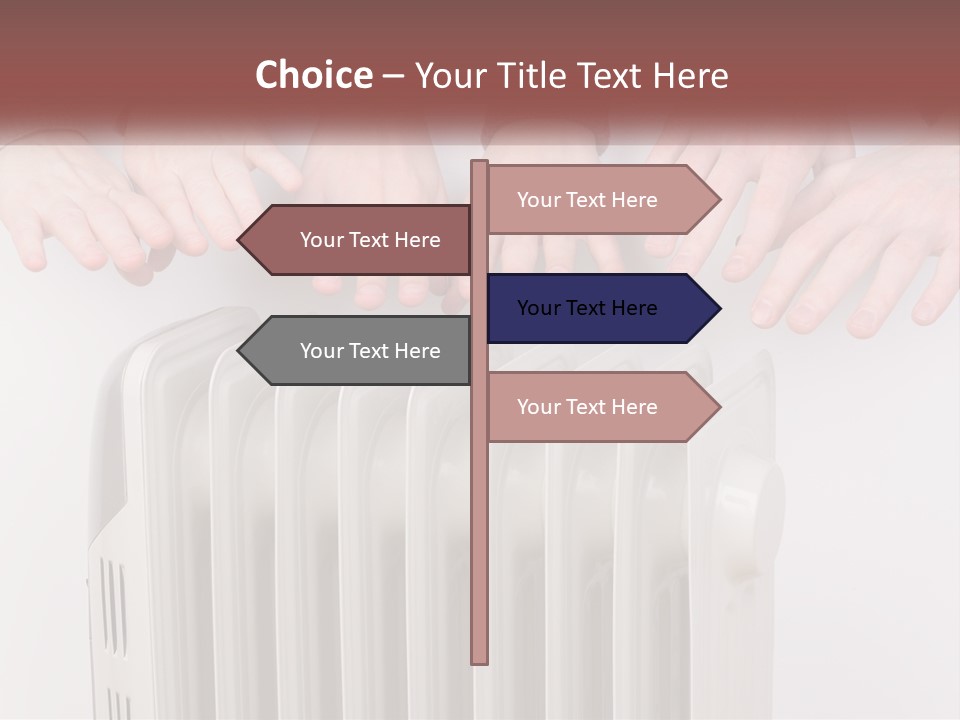 A Group Of People With Their Hands On A Radiator PowerPoint Template
