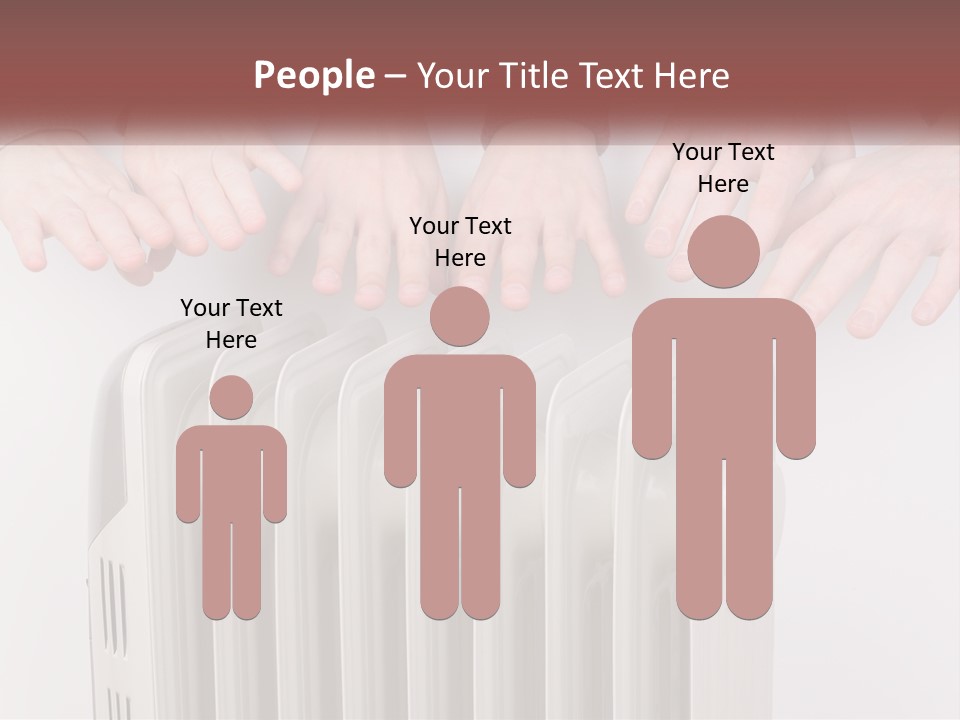 A Group Of People With Their Hands On A Radiator PowerPoint Template